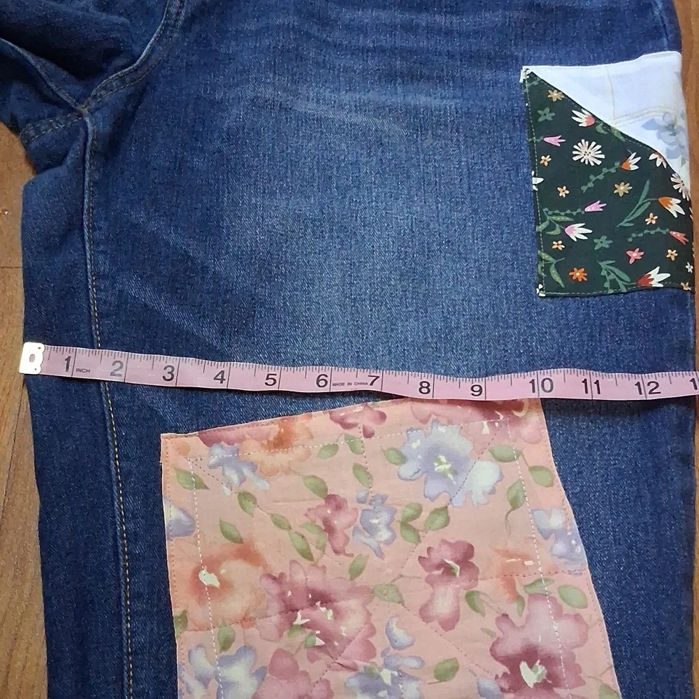 Patchwork Denim Barrel Leg Jeans - Picture 12 of 12